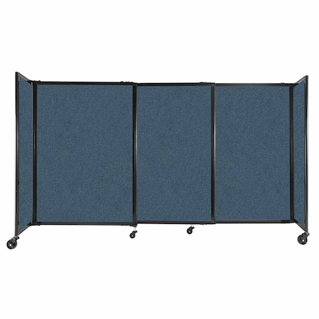 Versare StraightWall Sliding Portable Partition 7'2" x 4' Caribbean Fabric 1448536